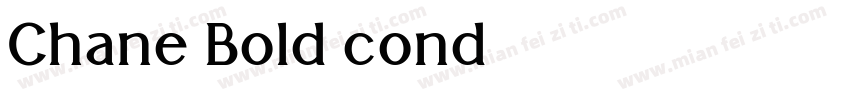 Chane Bold cond字体转换